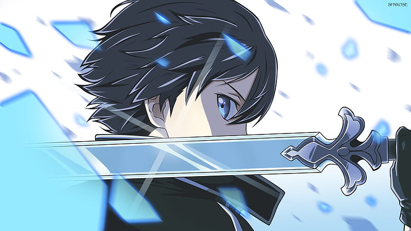 Kirito Asuna Sword Art Online Anime, sword art, black Hair, manga
