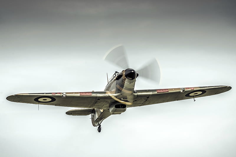 WW2 British Hawker Hurricane, military, aircraft, british, ww2, HD wallpaper