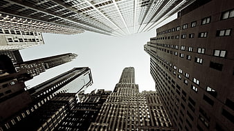New york city skyscrapers, city, upwards, buildings, tall, skyscrapers, HD wallpaper | Peakpx