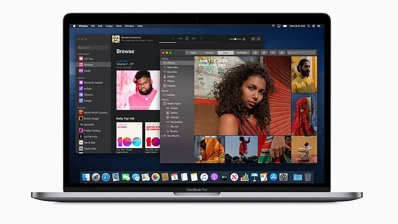 macOS Catalina, interface, GUI, MacBook Pro, WWDC 2019, HD wallpaper