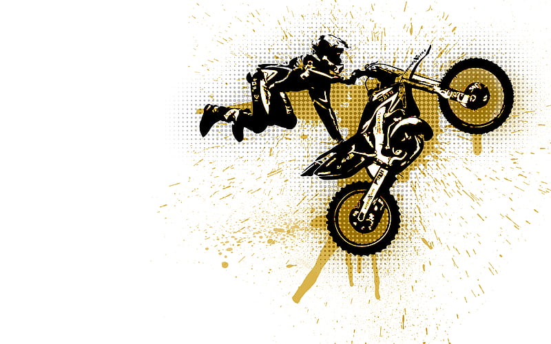 Halftone MX Splatter, x games, dirtbikes, mx, style, motocross, HD wallpaper