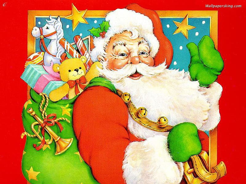 Santa Claus, st nick, santa, father christmas, HD wallpaper