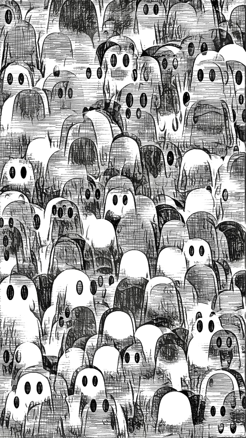 “Ghost Convention”, ColetteLrsn, Halloween, Halloween, black and white ...