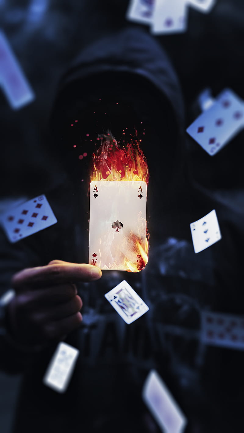 Your Card, cards, fire, HD phone wallpaper