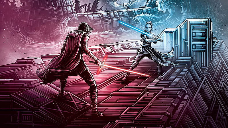 Star Wars, Star Wars: The Rise of Skywalker, Kylo Ren, Rey (Star Wars), HD wallpaper