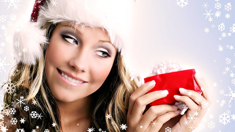 Gift!, model, christmas, gift, winter, graphy, nice, entertainment, people, new yeat, HD wallpaper
