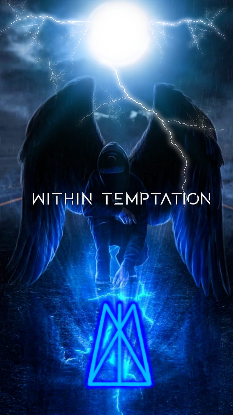 Within Temptation , angel, lights, new, night, HD phone wallpaper