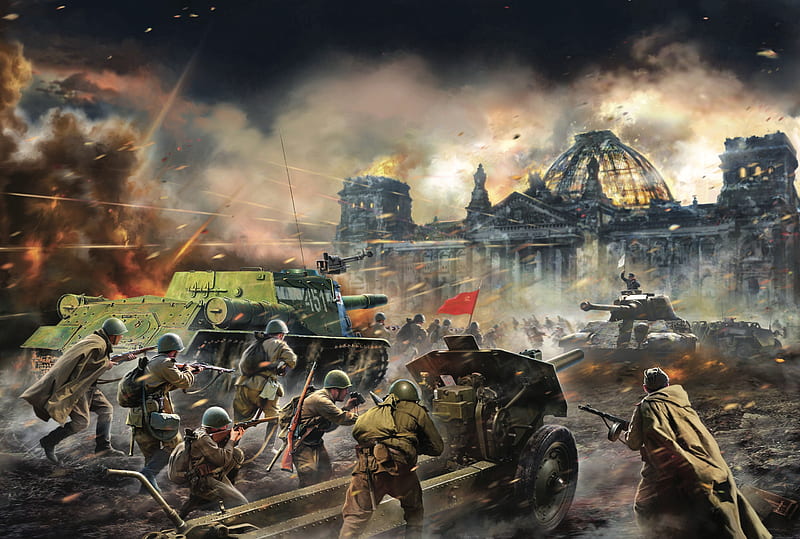 Wars, World War II, Battle , Reichstag, HD wallpaper