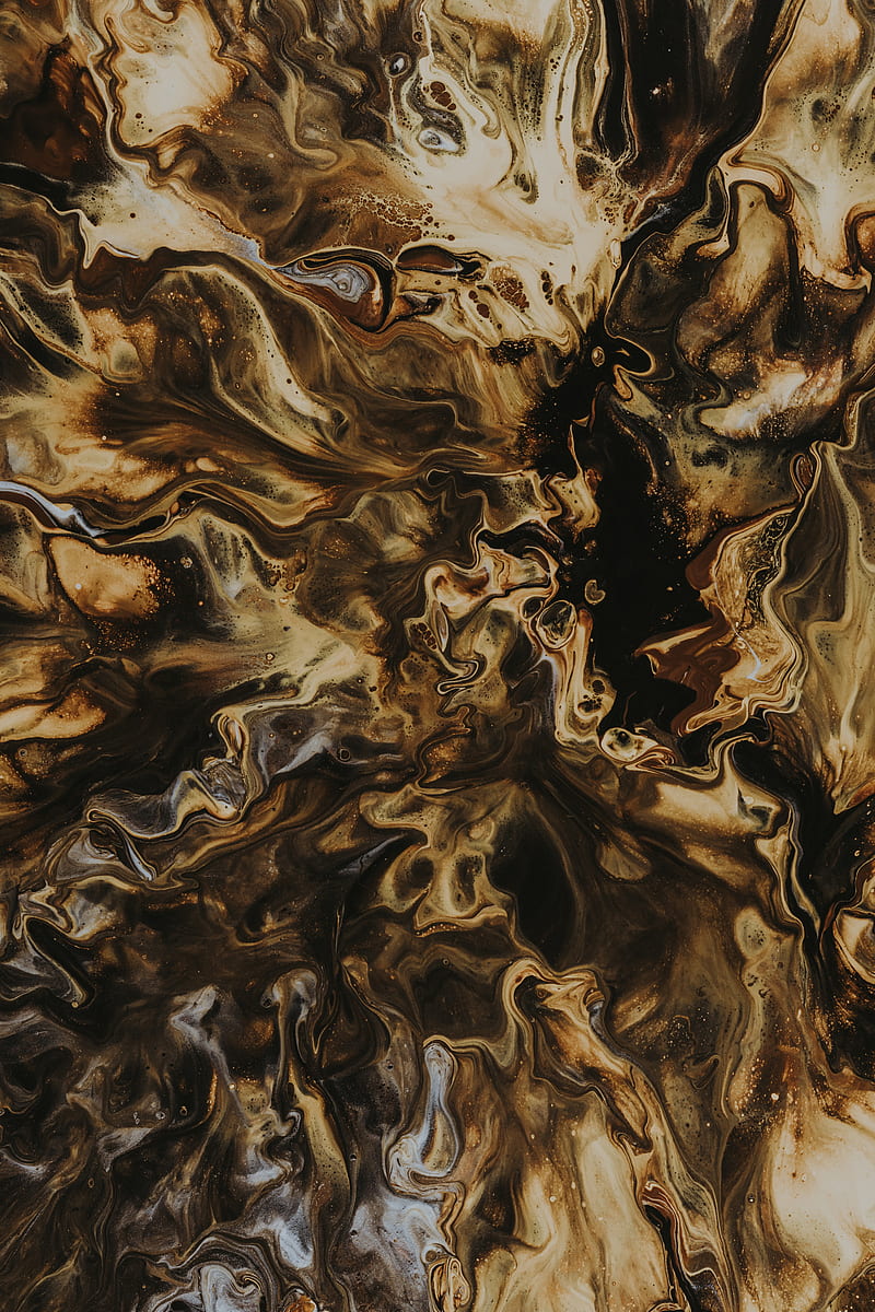 paint, stains, liquid, abstraction, brown, HD phone wallpaper