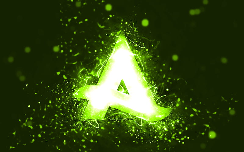 Afrojack lime logo, , dutch DJs, lime neon lights, creative, lime abstract background, Nick van de Wall, Afrojack logo, music stars, Afrojack, HD wallpaper