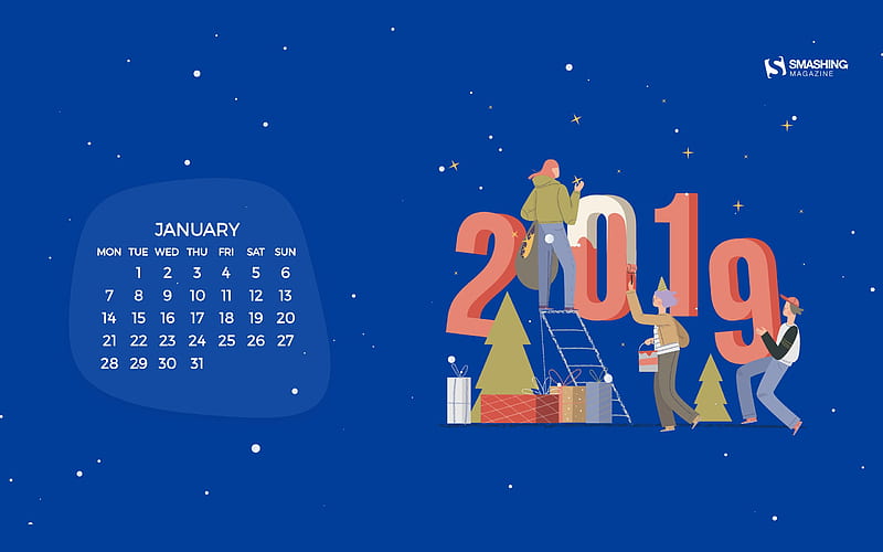 Intense Winter January 2019 Calendars, HD wallpaper