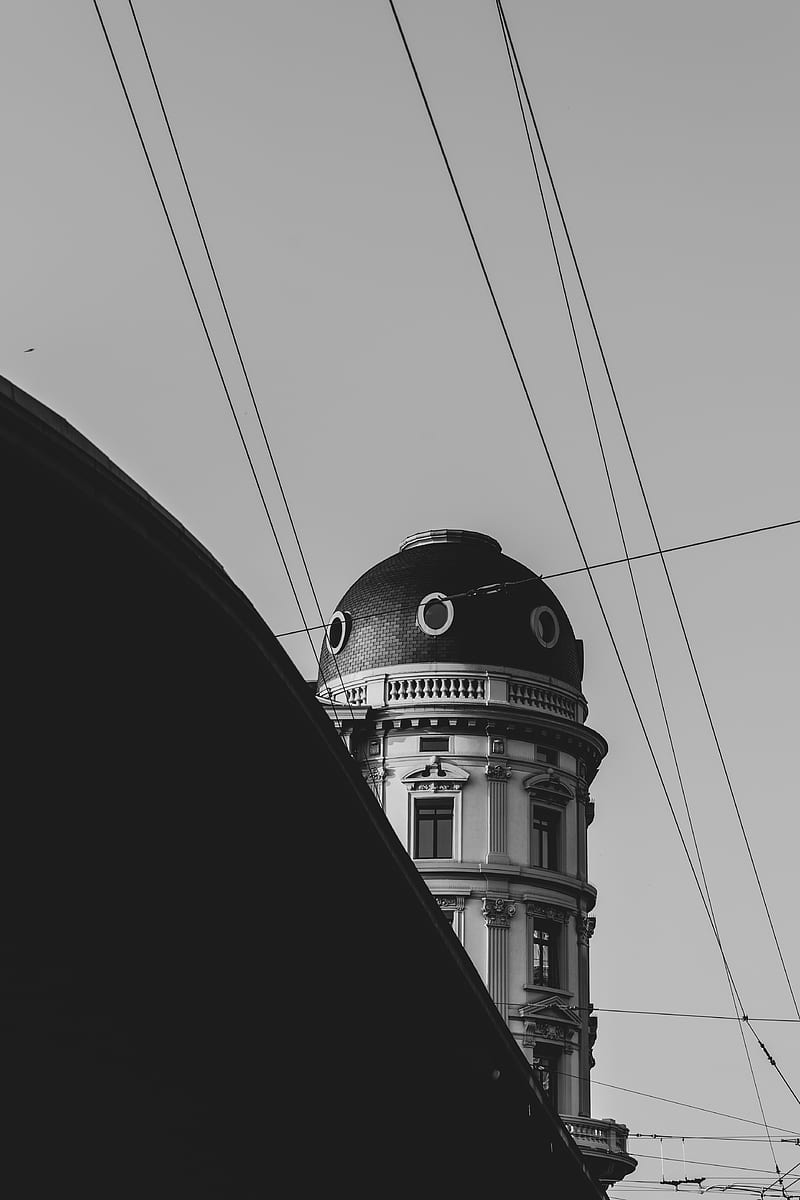 architecture, dome, bw, building, HD phone wallpaper