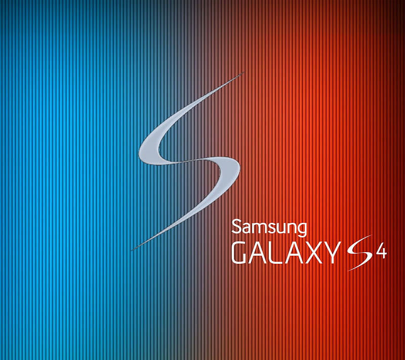 galaxy s4, blue, logo, red, samsung, strips, HD wallpaper