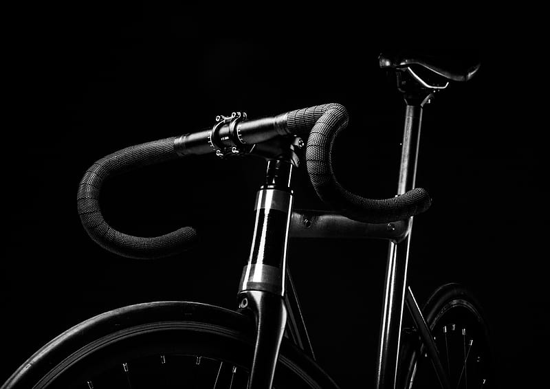grayscale graphy of road bicycle, HD wallpaper