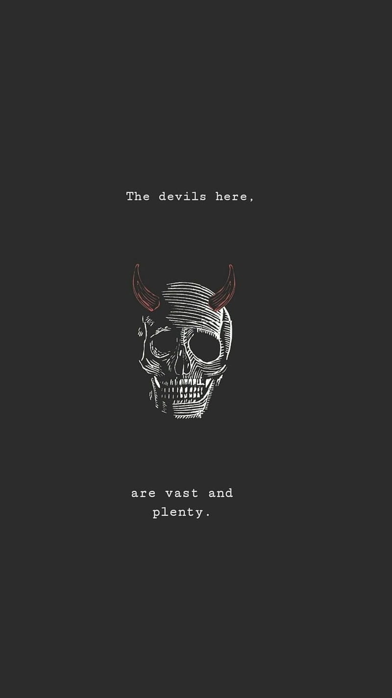Devil inside, black, emo, goth, goth goth, skull, HD phone wallpaper
