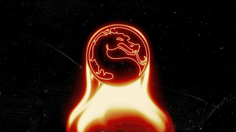 Mortal Kombat 1, the logo of Dragan, dark, HD wallpaper