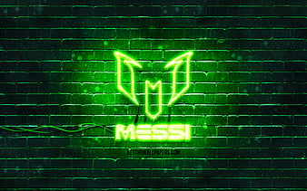 Lionel Messi red logo red brickwall Leo Messi fan art Lionel Messi logo  football stars HD wallpaper  Peakpx