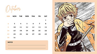 2021 Calendario Anime