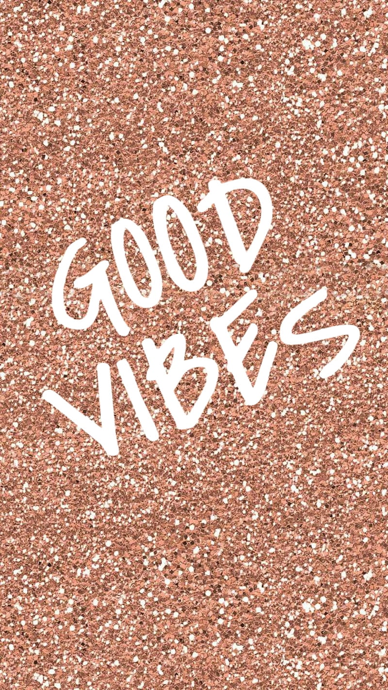 Good Vibes, gold, glitter, HD phone wallpaper | Peakpx