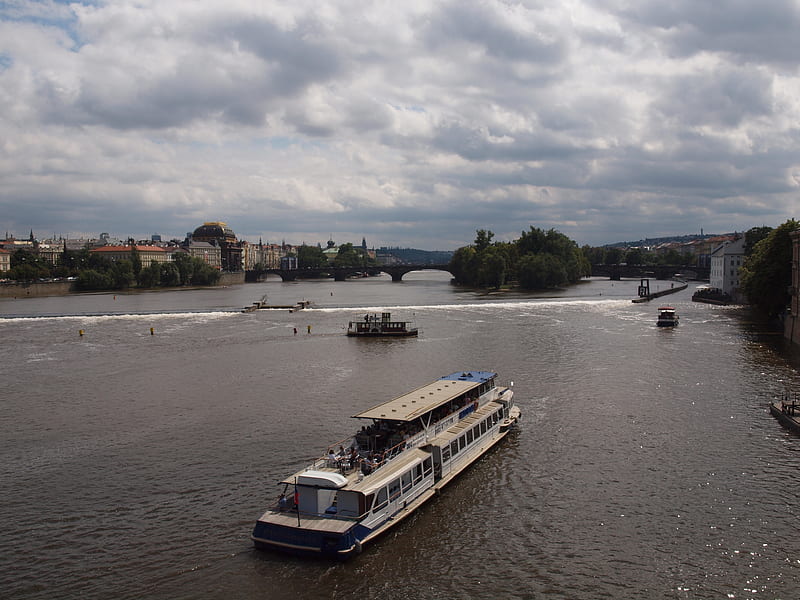 Praha, rejs, river, weltawa, HD wallpaper