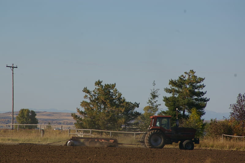 Fall Plowing, Teton Valley, Idaho, Farm Implement Equipment, Fields, Farms, Tractors, HD wallpaper