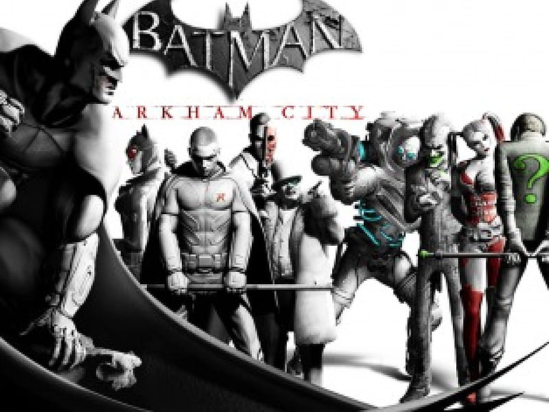 Batman Arkham City, man, city, arkham, bat, HD wallpaper