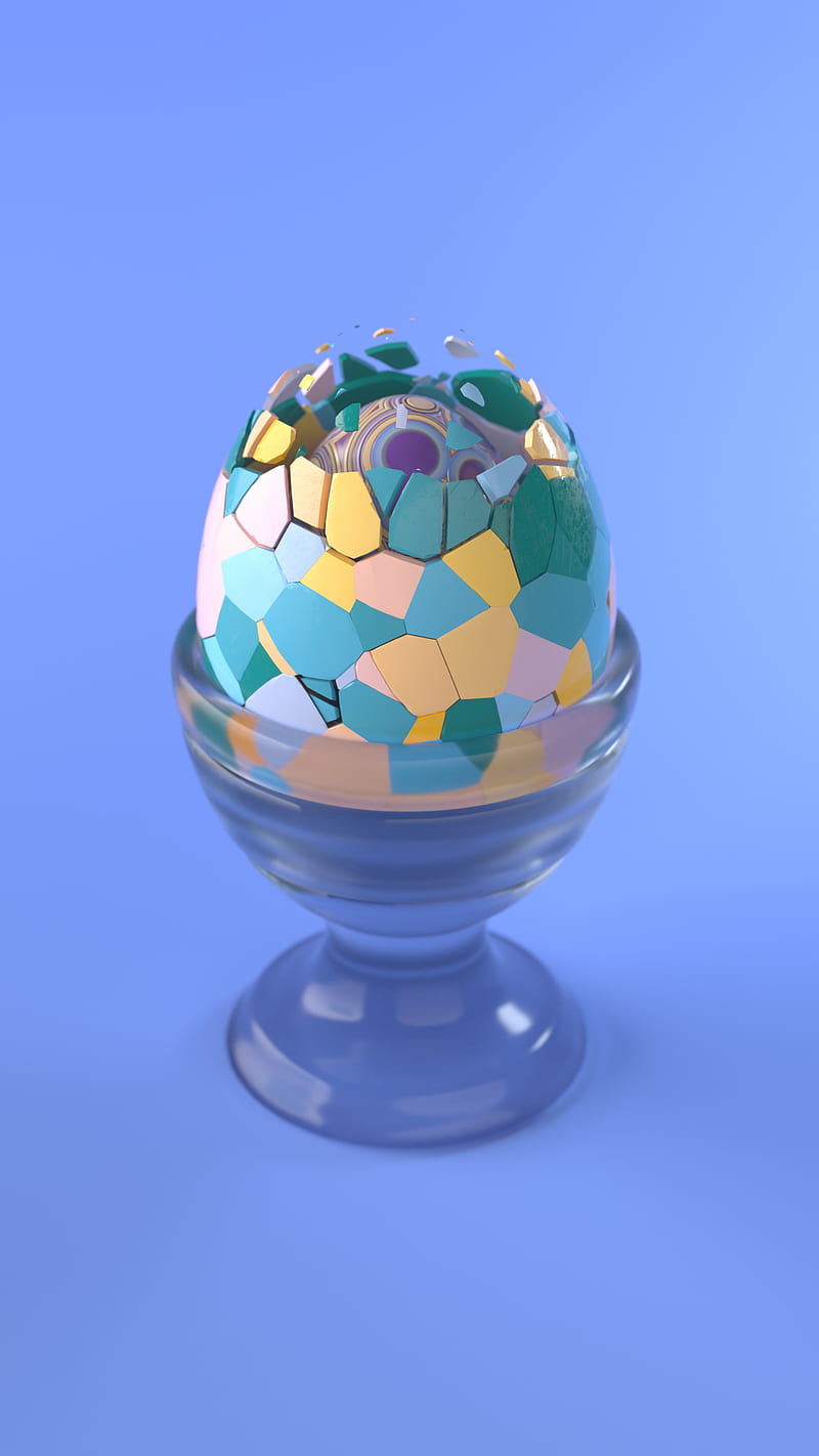 Egg Cup 2, 3d, Perry, abstract, artart, black, bright, cgi, colorful, colourful, cute, eggcup, heart, isometric, love, plastic, random, red, render, romance, yellow, HD phone wallpaper