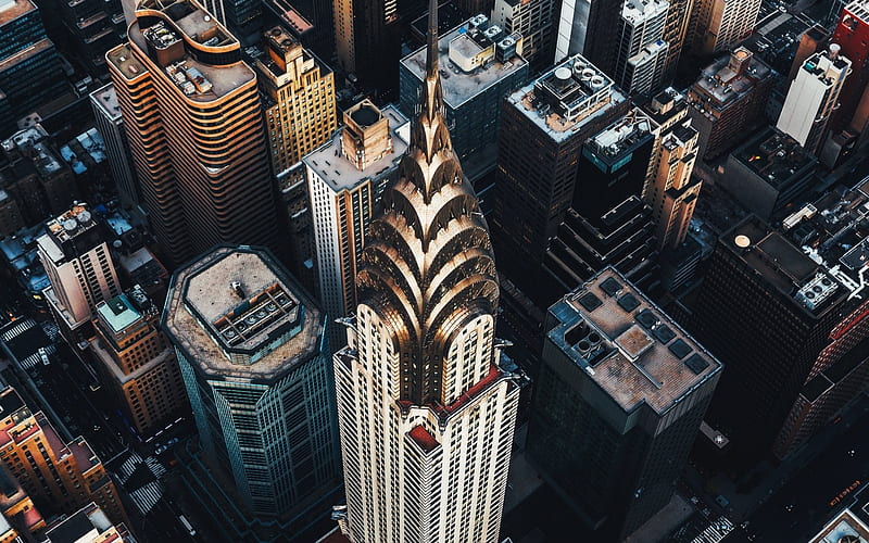 Chrysler Building, New York, Manhattan, USA, skyscrapers, HD wallpaper