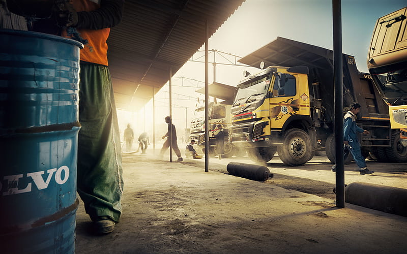 Volvo FMX, mining truck, dumper, construction machinery, new trucks, Volvo, HD wallpaper
