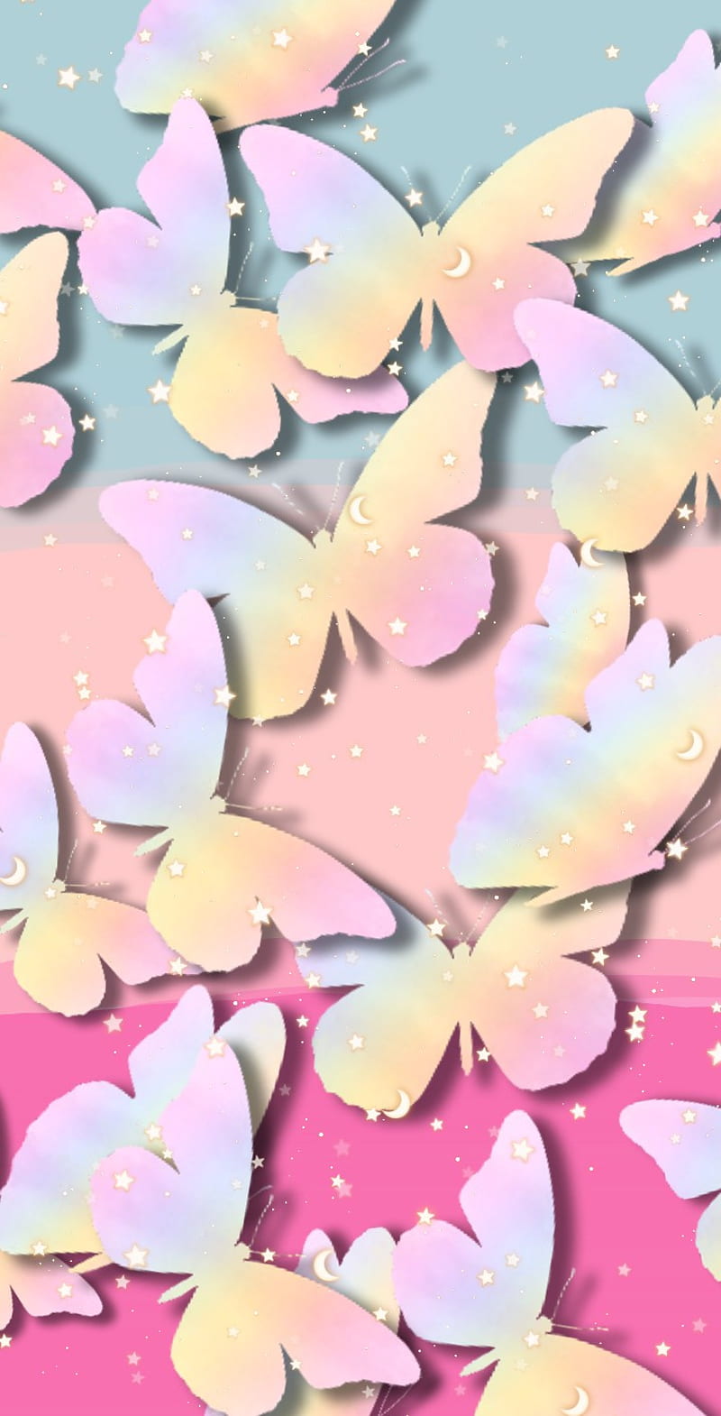 Butterfly, arcoiris, background, mariposa, raimbow, HD phone wallpaper