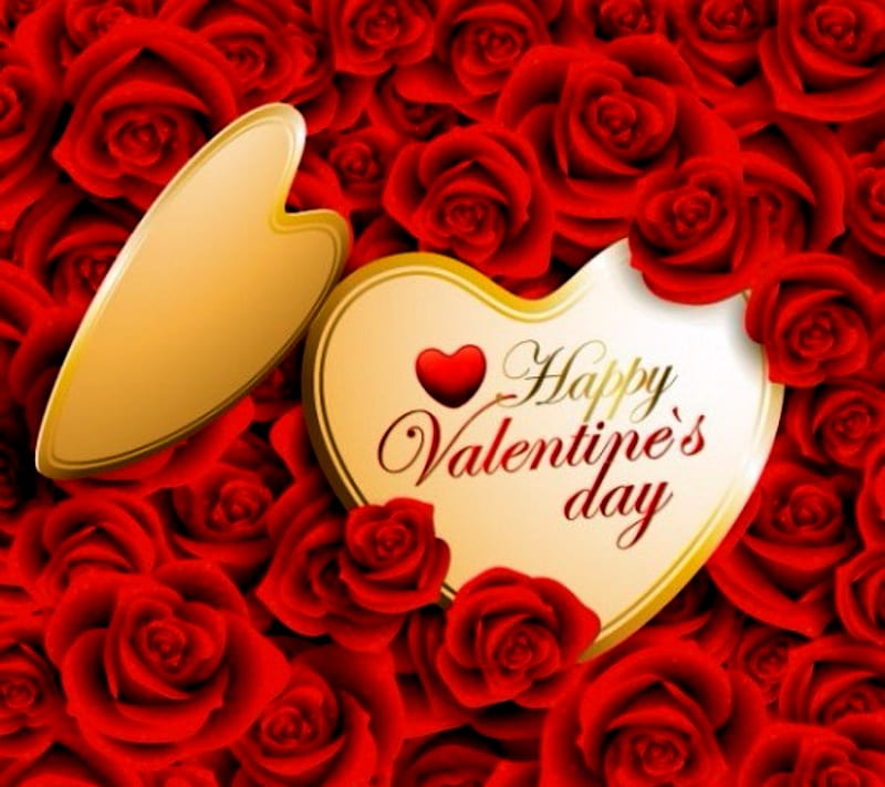 Happy Valentine Day, Red, Valentine, day, Happy, Heart, Roses, HD wallpaper  | Peakpx