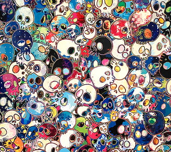 Download Only Blue Takashi Murakami 4K Wallpaper  Wallpaperscom