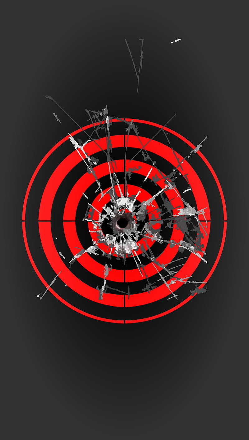 bullet hole, broken, sreen, target, HD phone wallpaper