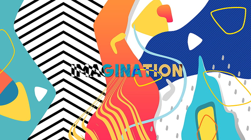 Imagination Ultra, Artistic, Typography, typo, patterns, imagination, colorful, HD wallpaper