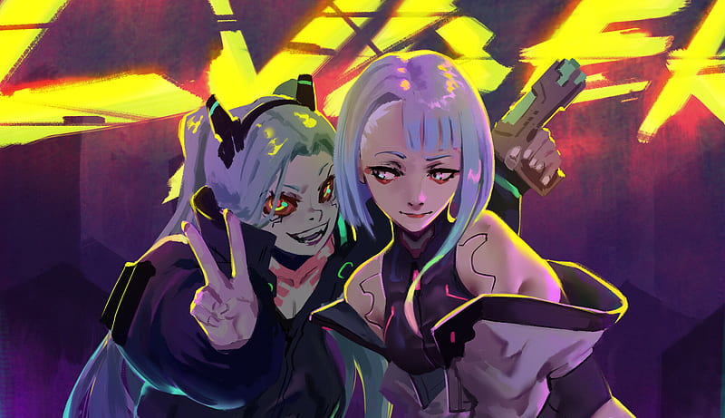 David and Lucy Cyberpunk Wallpaper