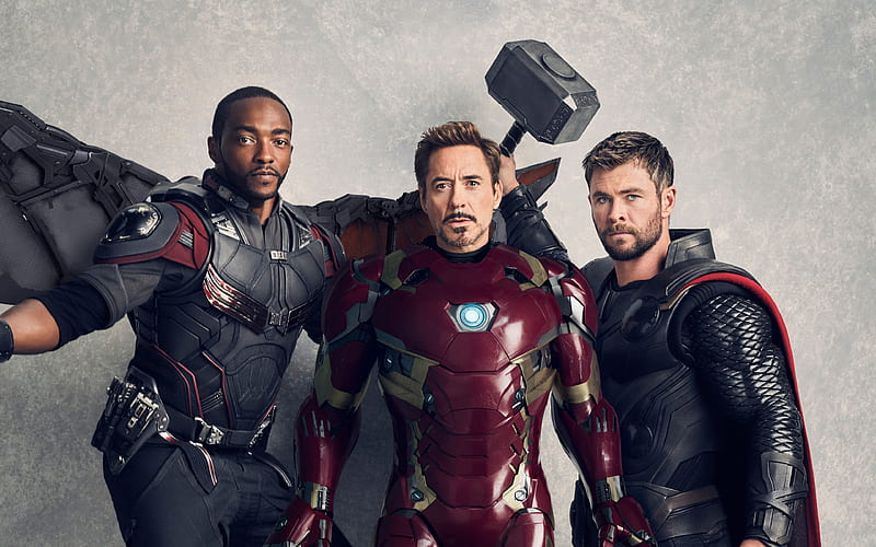 Black Panther, Iron Man, Thor, 2018 movie, superheroes, Avengers Infinity War, HD wallpaper