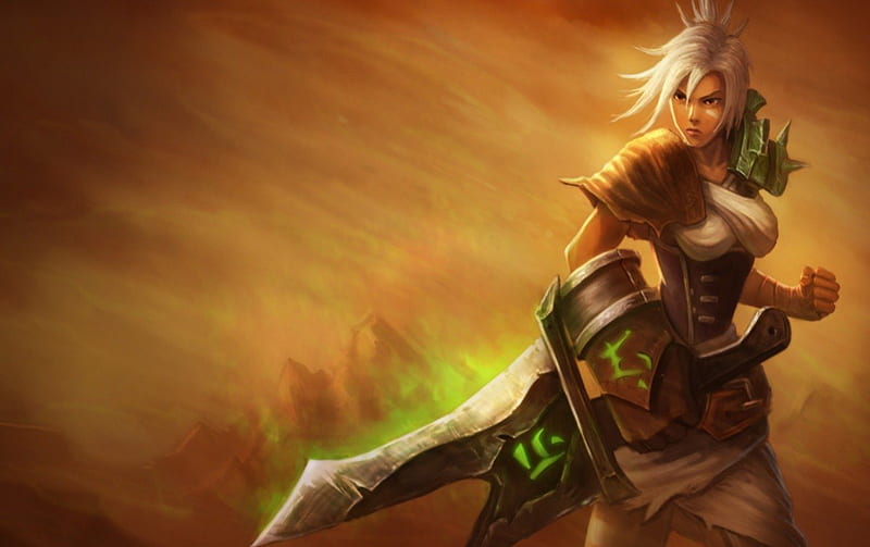league of legends - riven classic, me, boss, away, never, legends, i, to, sword, league, a, can, go, chogath, get, is, him, riven, from, HD wallpaper