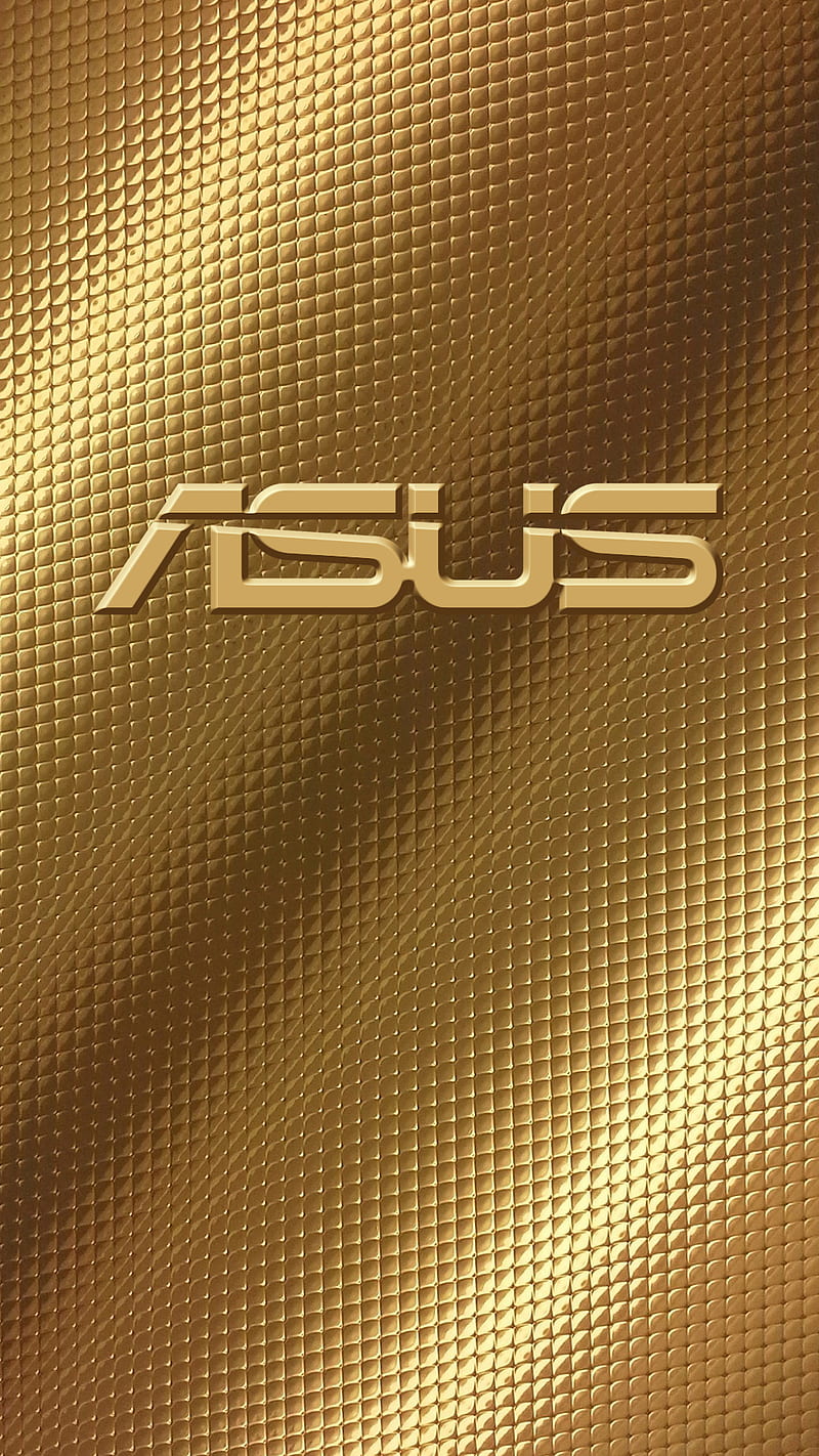 Asus Gold, logo, metal, premium, pure, themes, zenfone, HD phone wallpaper