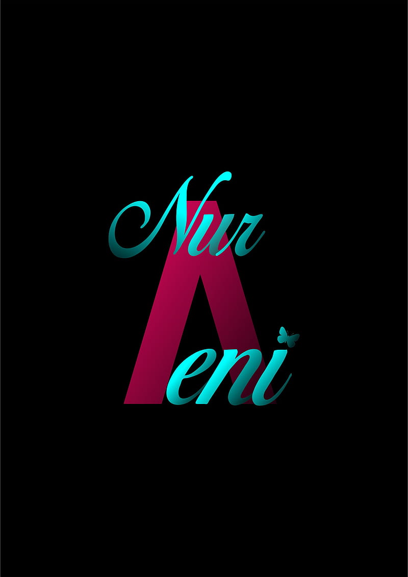 Nuraeni, indonesia, name, names, nur, people, type, typo, typograph, typography, HD phone wallpaper