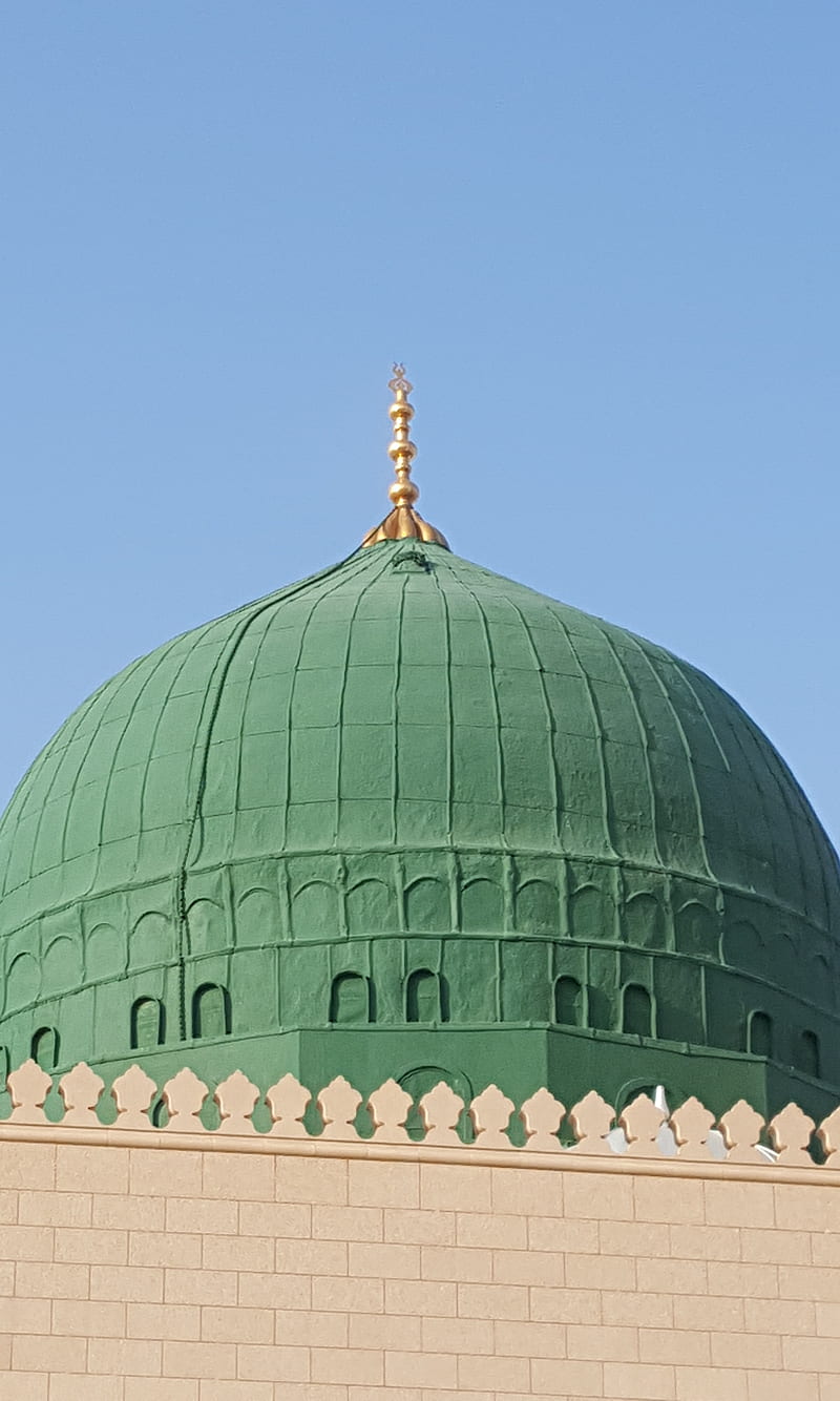 Prophet Mohammed, dome, green, medina, HD phone wallpaper