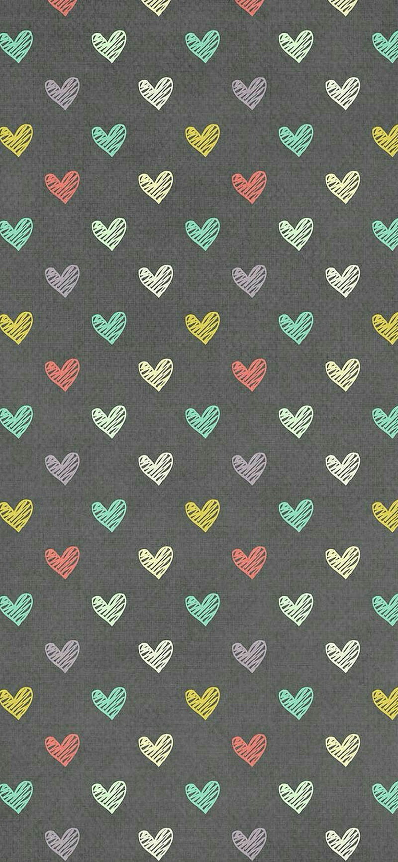 Hearts , cute, girly, gris, heart, corazones, pattern, HD phone wallpaper
