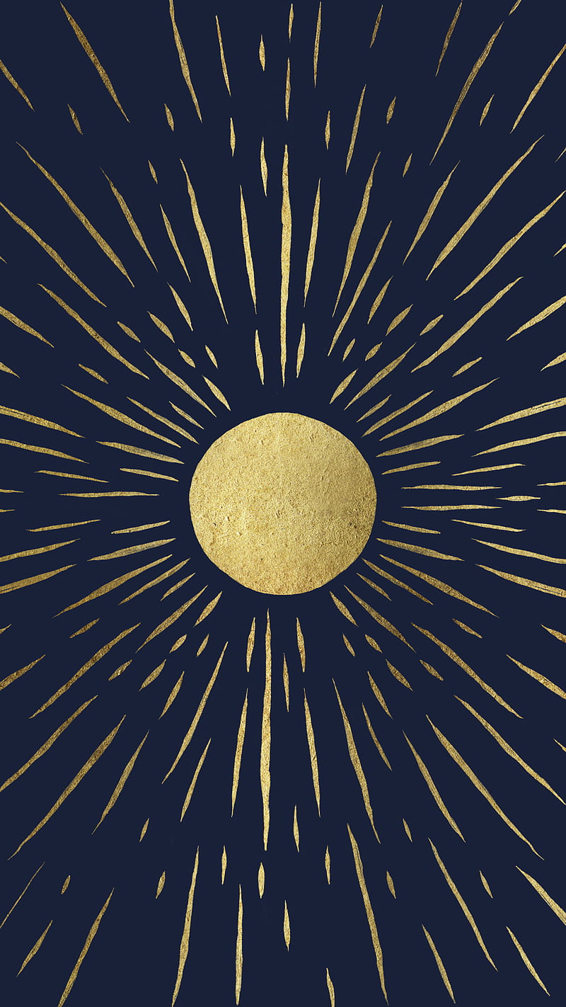 Sunny Gold Gold Foil Magic Sun Sun Beams Sunshine Tarot Witchy Hd Mobile Wallpaper Peakpx