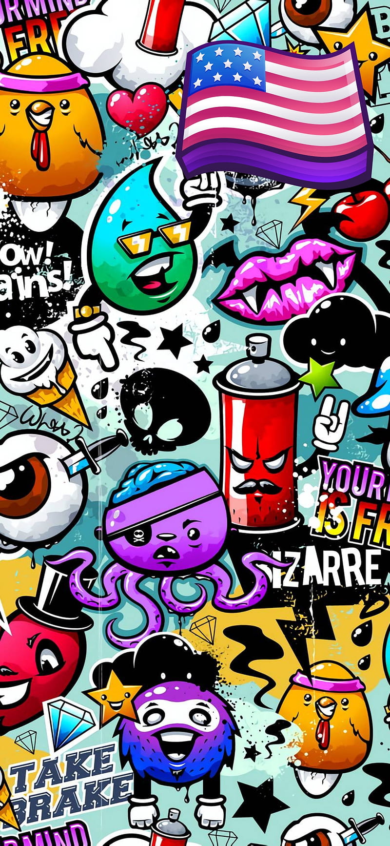 Lit, art, boom, brand, cool, crazy, graffiti, corazones, HD phone wallpaper  | Peakpx