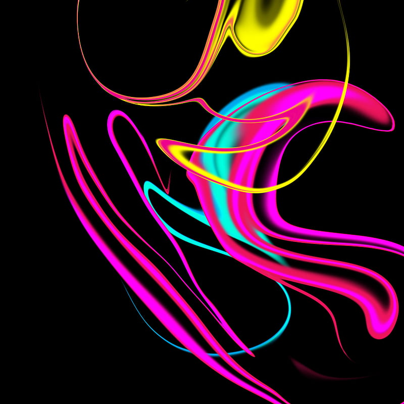 Neon colors amoled, abstract, black, dark, geometric, gradient, holi,  surreal, HD phone wallpaper | Peakpx