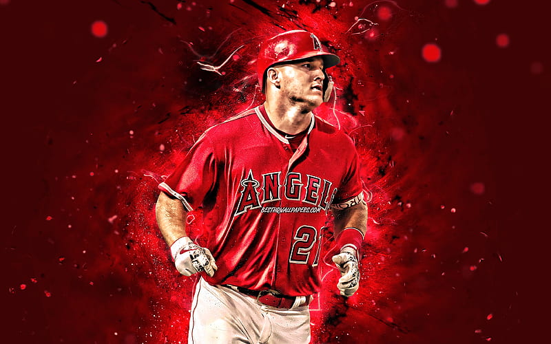 Mike Trout MLB, Los Angeles Angels, baseman, baseball, Michael Nelson Trout,  HD wallpaper