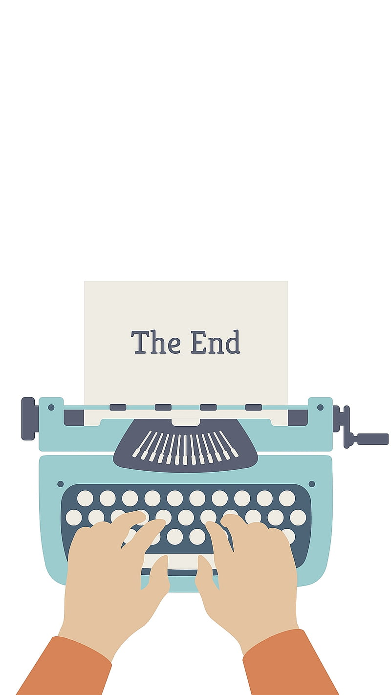 The End, typing, writer, HD phone wallpaper