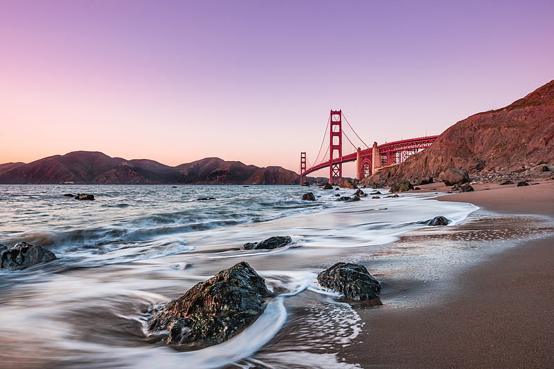 Baker Beach Golden Gate Bridge, HD wallpaper