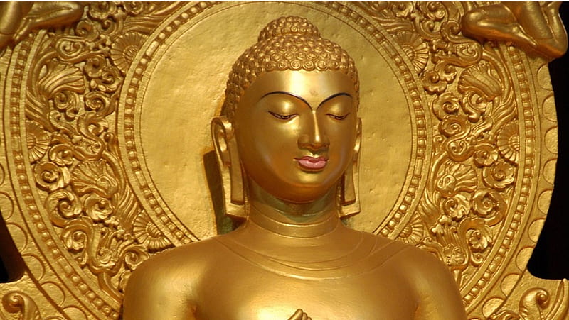 Golden Lord Buddha, HD wallpaper