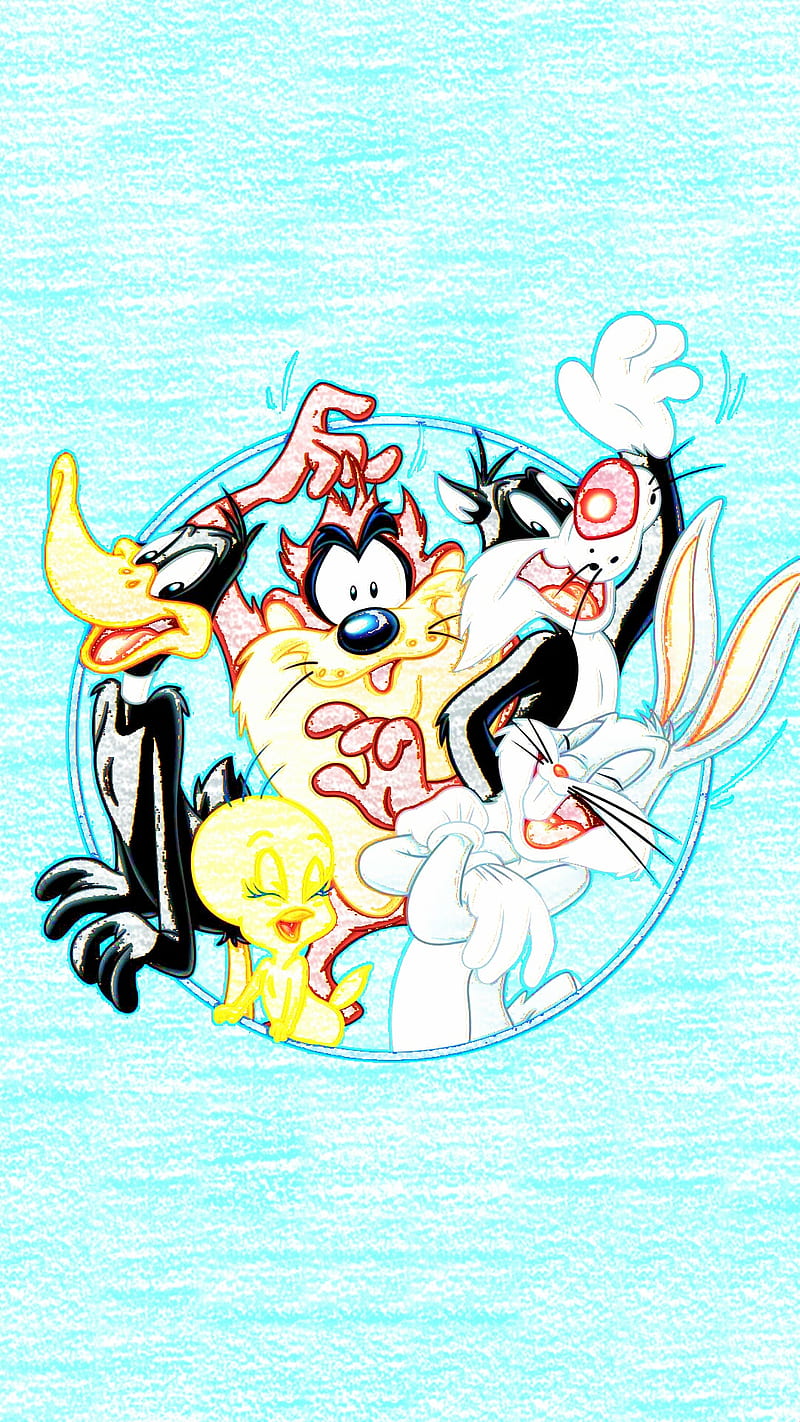 Looney Tunes Crayons, best, cartoons, drawings, funny, HD phone wallpaper