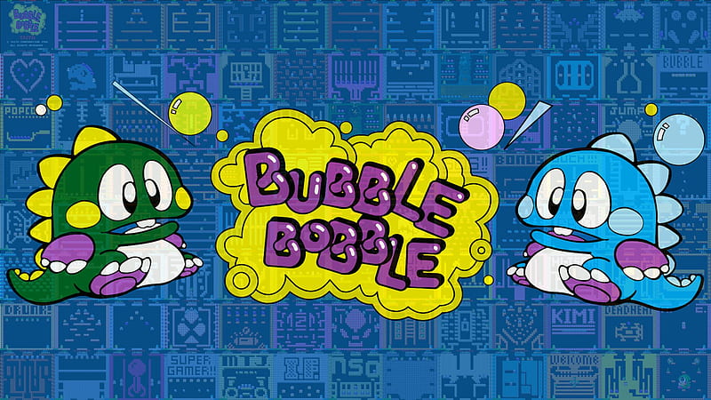 Bubble Bobble, bub, bob, retro game, classic, HD wallpaper